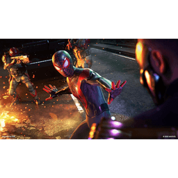 Spider man Miles morales con enemigos ps5