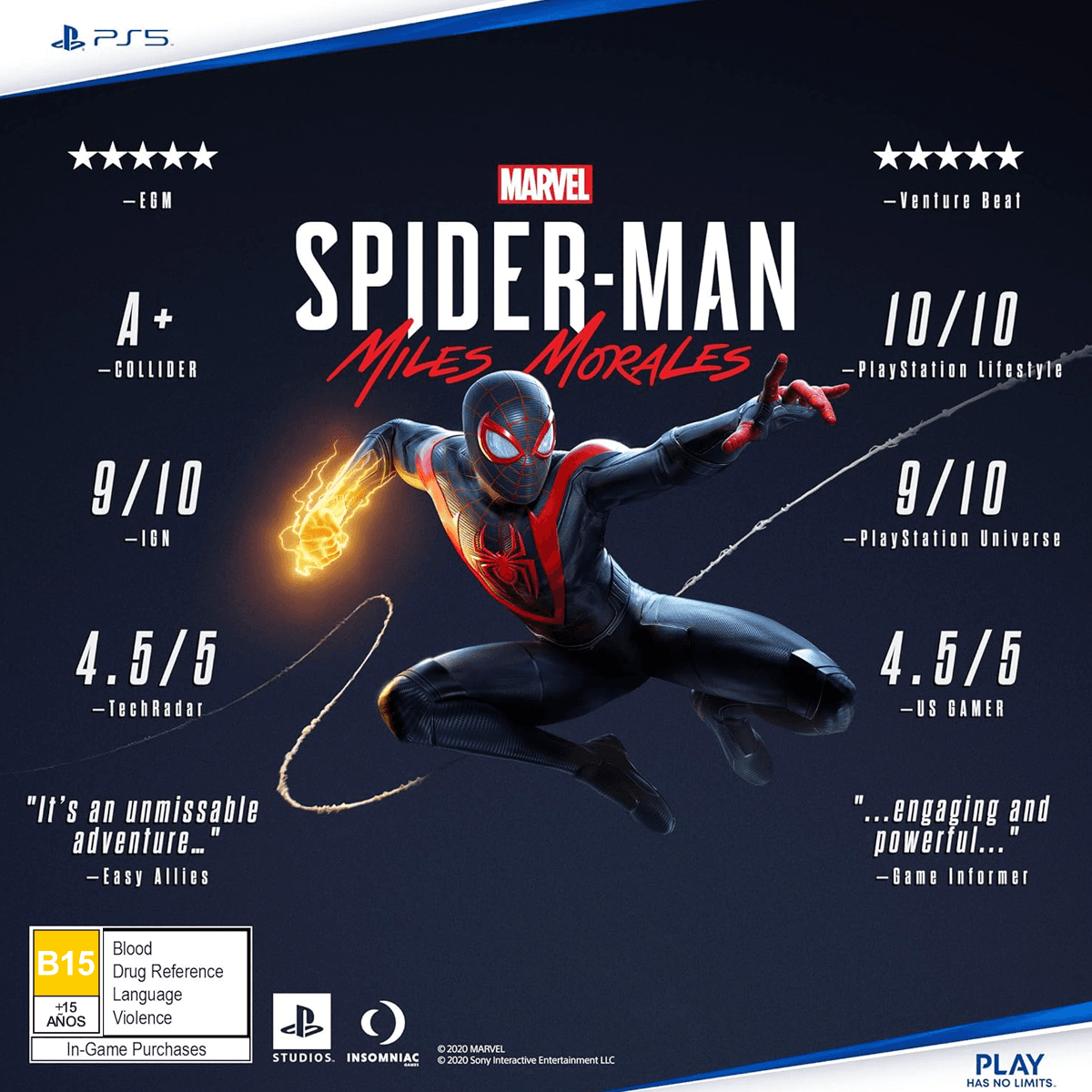 Calificaciones Miles Morales ps5